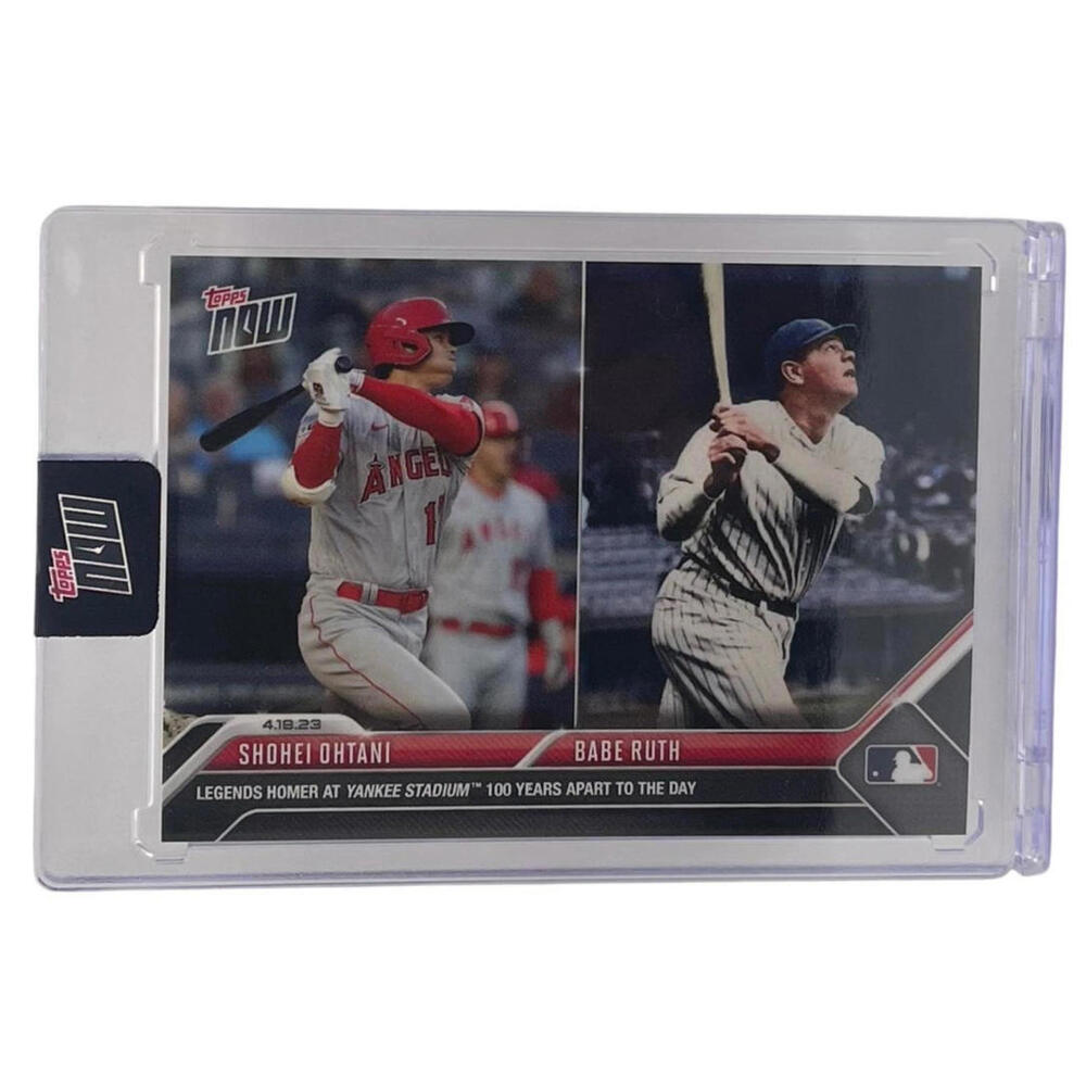 2023 MLB Topps Now #143 Shohei Ohtani / Babe Ruth Yankee Stadium HR